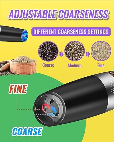 Gravity Electric Salt and Pepper Grinder Set