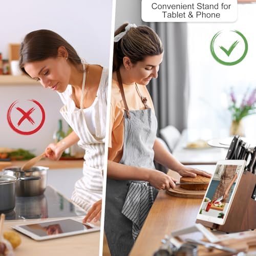 Mealia 15-Piece Kitchen Knife Set - Effortlessly Sharp Blocking Built-in