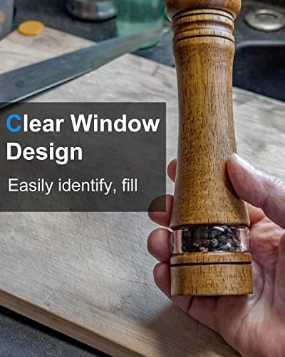 Adjustable Wooden Pepper Grinder for Precision Grading