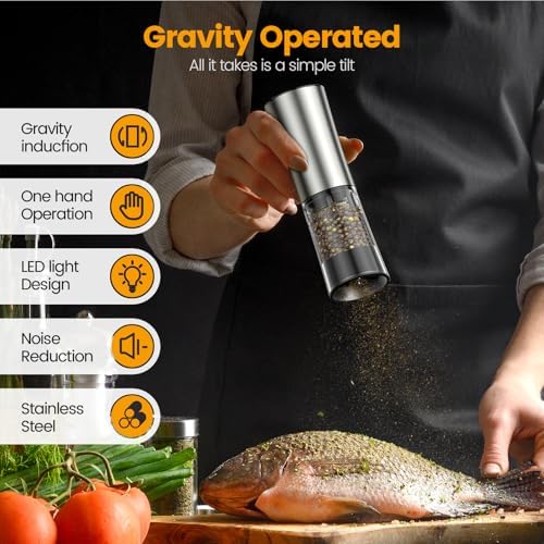 DI MORE Electric Salt and Pepper Grinder Set