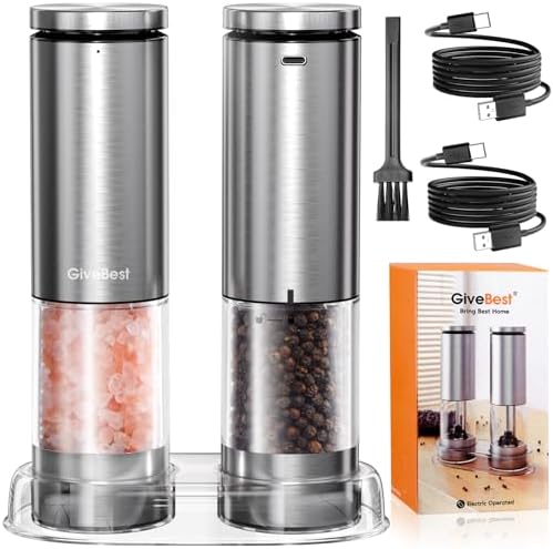 GIVEBEST RECHARGABLE ELECTRIC SALT AND pepper GRINDERS