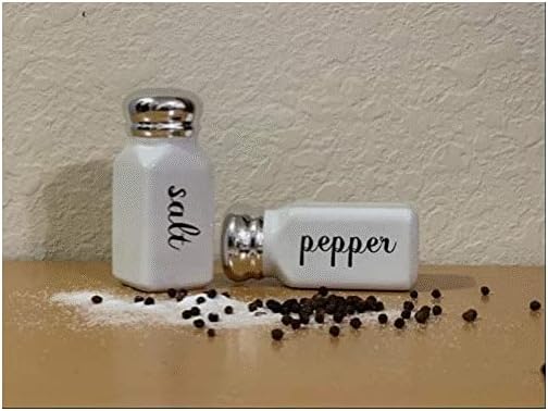 Black and White Ceramic Salt and Pepper Shaker Set