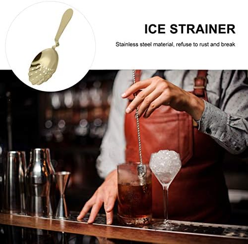 Hemoton 1-Piece Bar Strainer for Bartenders Durable Elegant