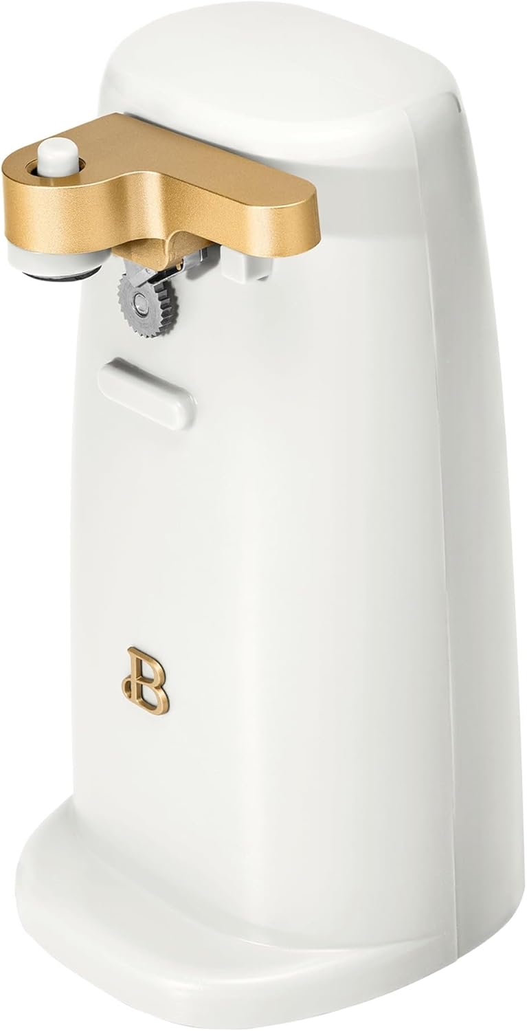 Electric Can Opener Stainless Steel Blade Auto-Turn White Icing