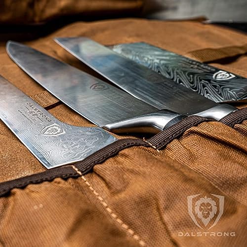Dalstrong Nomad Knife Roll - Waxed Canvas Leather - 12oz - Made for Travel