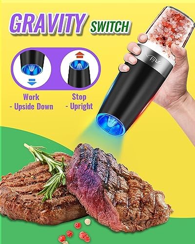 Gravity Electric Salt and Pepper Grinder Set