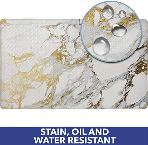 SoHome Cozy Anti-Fatigue Kitchen Mat Marble Gold Non-Slip Stain-Resistant