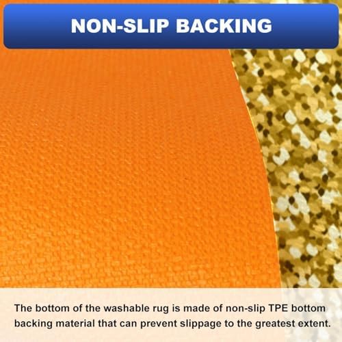 Gold Pattern Kitchen Runner Mat