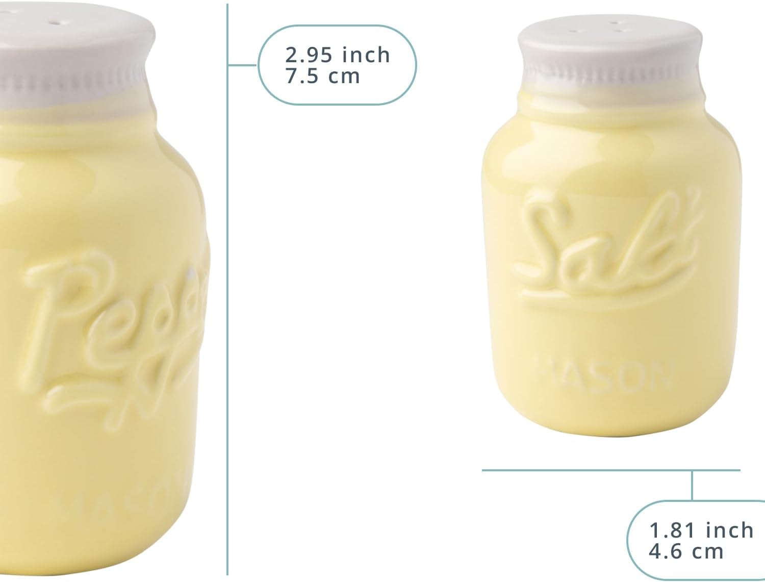 Comfify Vintage Mason Jar Salt Pepper Shakers