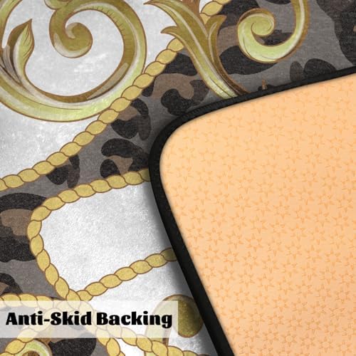 Funky QiuArt Cheetah Leopard Print Anti Fatigue Kitchen Mat