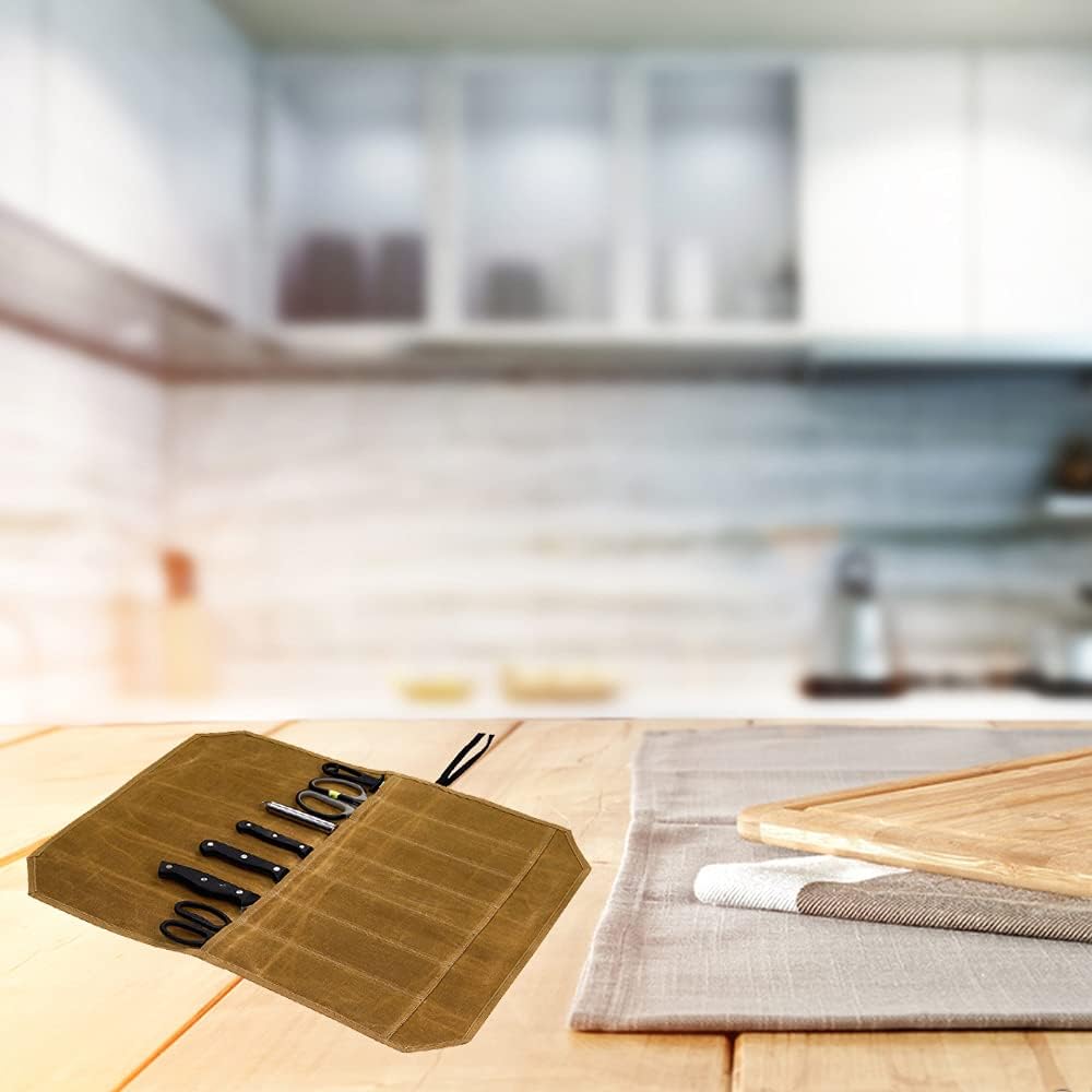 SNOMEL 7-Pocket Knife Holder Khaki