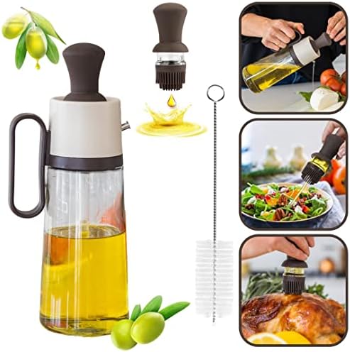 Madzon 3-in-1 Glass Oil Dispenser - Leakproof Easy to Clean