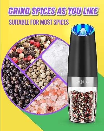 Gravity Electric Salt and Pepper Grinder Set