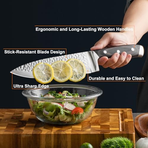 Mealia 15-Piece Kitchen Knife Set - Effortlessly Sharp Blocking Built-in