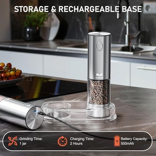 Vivid Electric Salt and Pepper Grinder Set