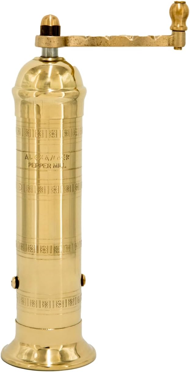 The Original European Mill Brass 8-Inch Pepper
