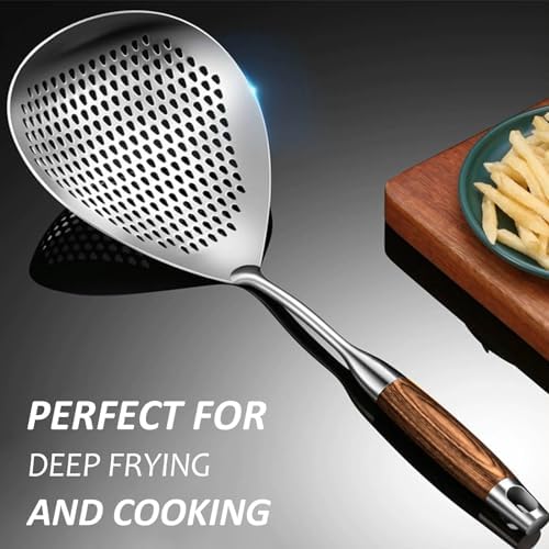 KAYCROWN Skimmer Slotted Spoon 57inch 188 Stainless Steel Ergonomic Cooking Tool