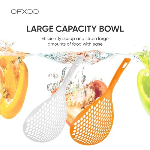 Elevate Your Cooking Day with Durable Skimmer Spoons Set of 2