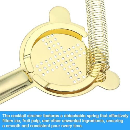 Stainless Steel Bar Strainer 160mm Gold