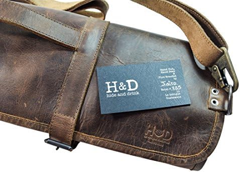 Rustic Leather Knife Roll Bag