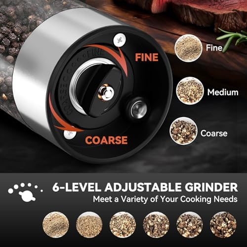 Vivid Electric Salt and Pepper Grinder Set
