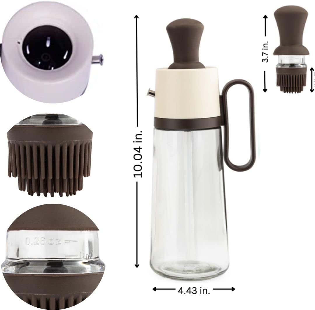 Madzon 3-in-1 Glass Oil Dispenser - Leakproof Easy to Clean