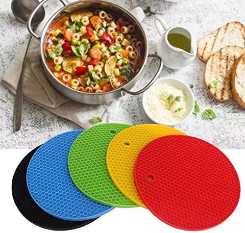 5Pcs Silicone Trivets Heat-Resistant Durable Kitchen Accessories