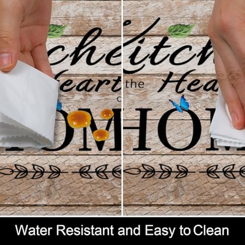 Two-Piece Non-Skid Kitchen Mat Set with Comfortable Floral Designs