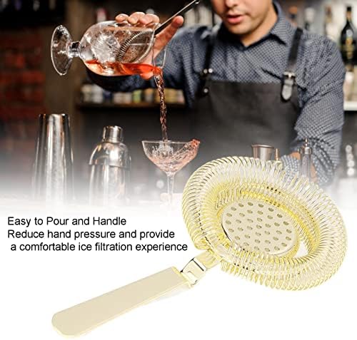 Clean Durable Stainless Steel Cocktail Strainer for Home Bar Use