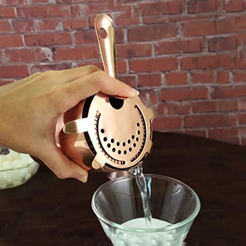 BarConic Four Prong Strainer Copper Plate
