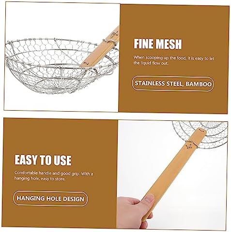 Stainless Steel Fried Slippery Net Skimmer Spoon for Cooking Home Kitchen Tool
