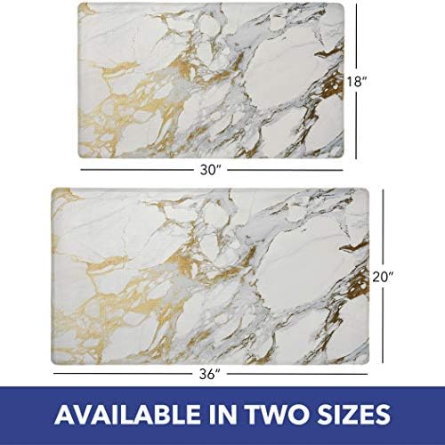 SoHome Cozy Anti-Fatigue Kitchen Mat Marble Gold Non-Slip Stain-Resistant