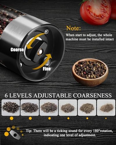 Electric Salt and Pepper Grinder Set