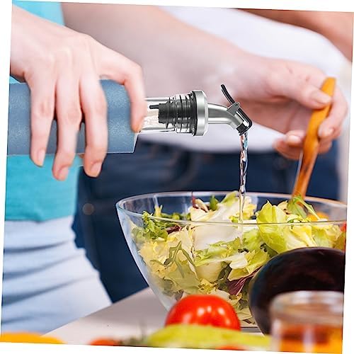 STOBAZA 1 Set Condiment Bottles Oil Vinegardispenser Stainless Steel Glass Design