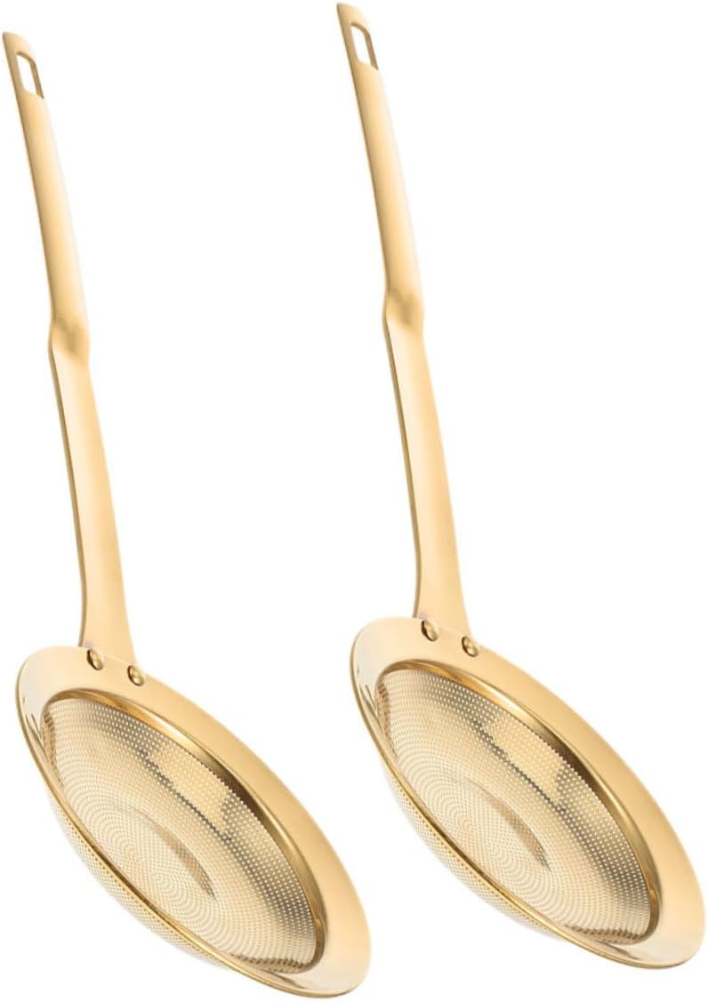 Stainless Steel Skimming Spoon Set for Cooking Grease Strain