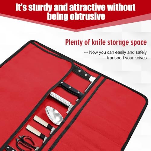 Red Chef Knife Bag for Camping