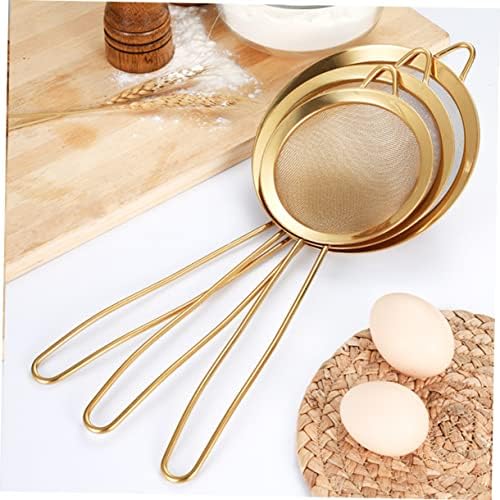 DECHOUS 3-Piece Stainless Steel Mesh Colander Holder Bowl Diffuser Anti-scald Infuser