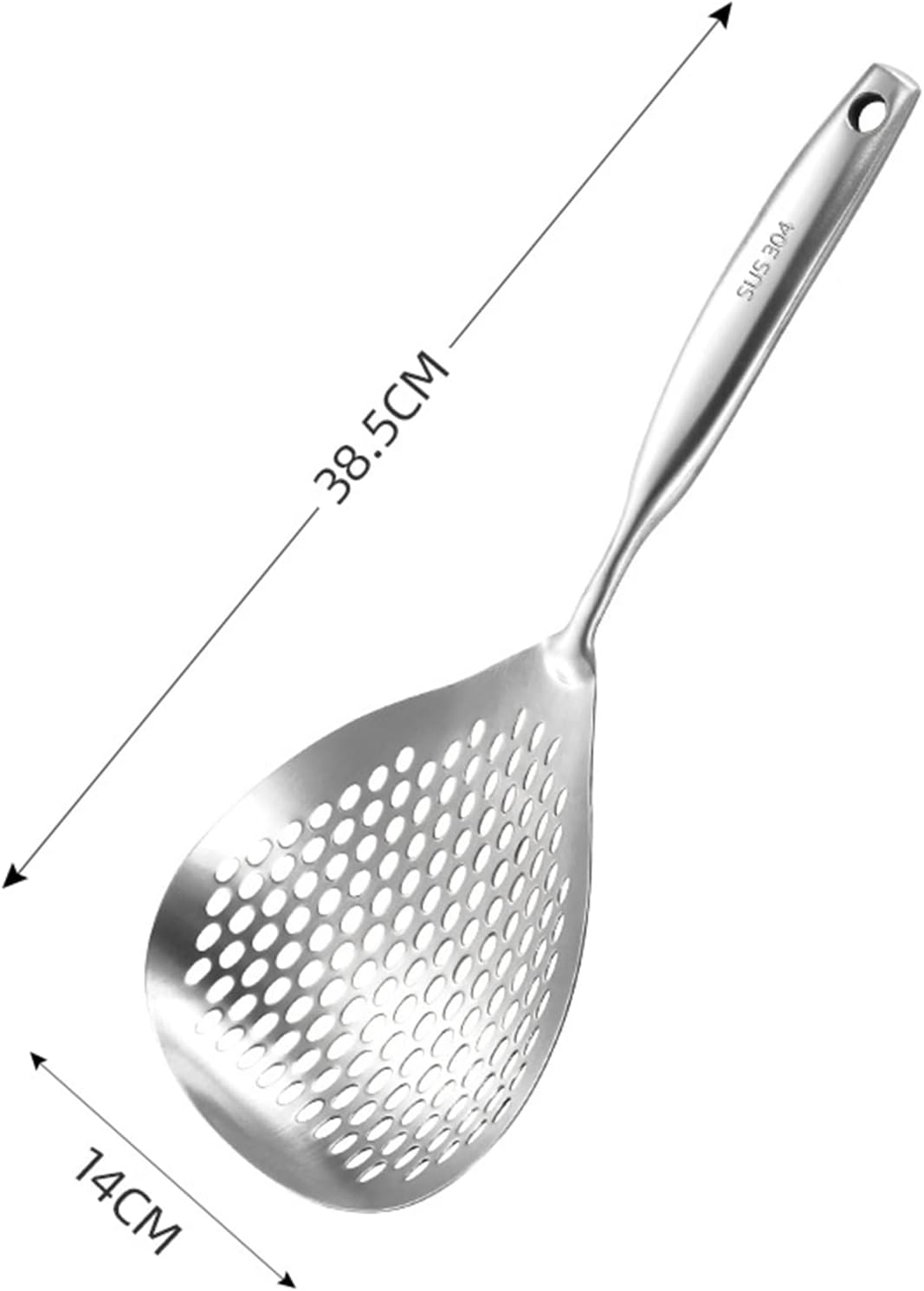 Hurricane LEVER 304 Stainless Steel Cooking Skimmer with Hollow Handle
