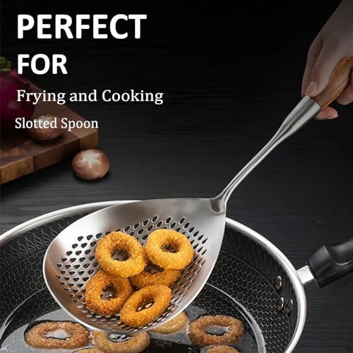 KAYCROWN Skimmer Slotted Spoon 57inch 188 Stainless Steel Ergonomic Cooking Tool