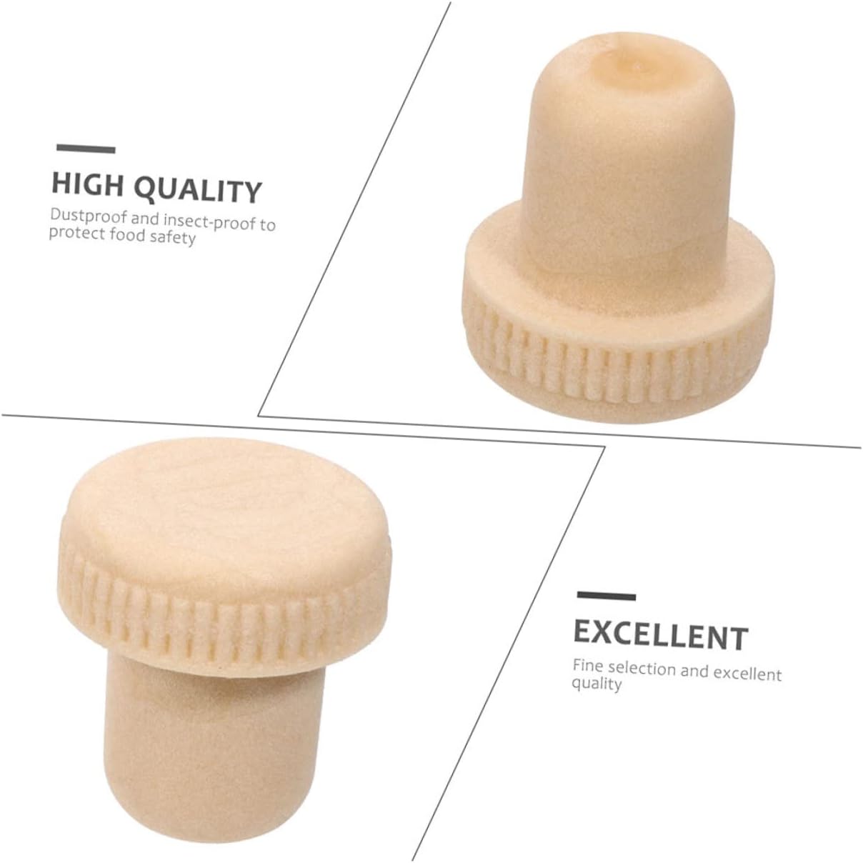 SHOWERORO 20pcs Cork Wine Stopper Labels Reusable