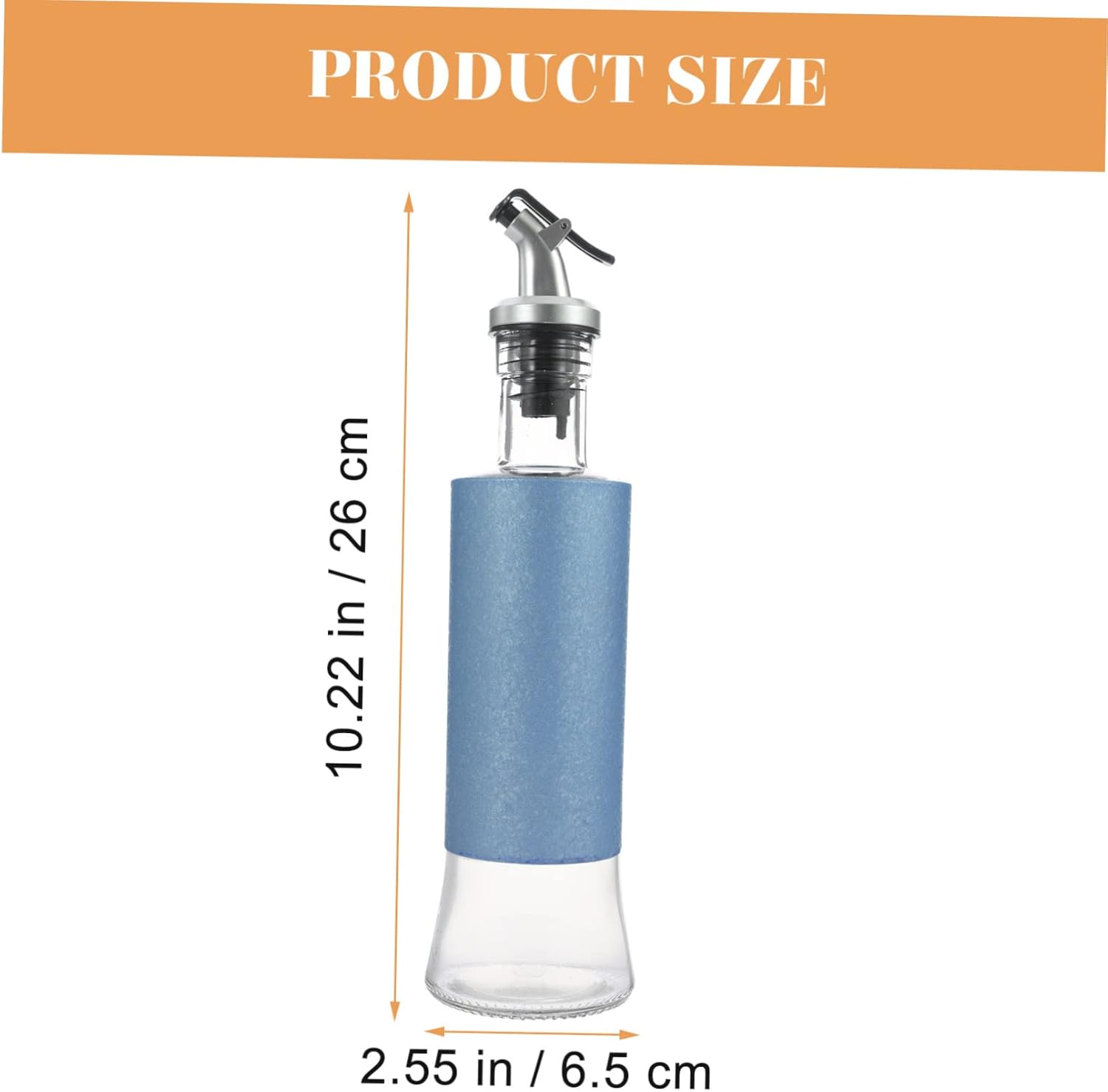STOBAZA 1 Set Condiment Bottles Oil Vinegardispenser Stainless Steel Glass Design