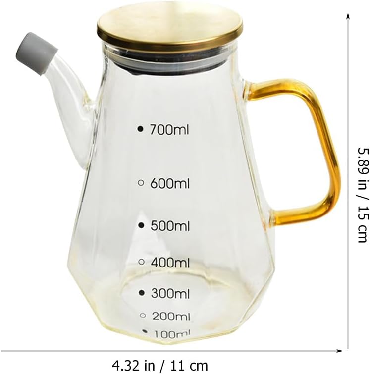 OSALADI Diamond Oiler Oil Jug Dispenser Glass - Premium Ergonomic Drought-Free Kitchen Tool