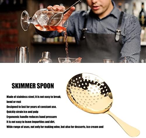 Stainless Steel Julep Strainer Bar Cocktail Spoon