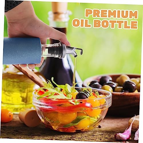 STOBAZA 1 Set Condiment Bottles Oil Vinegardispenser Stainless Steel Glass Design