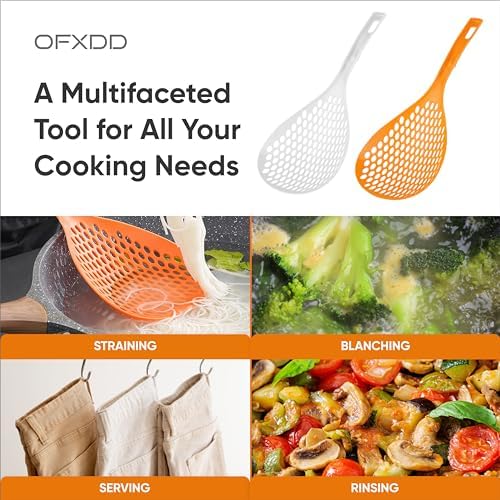 Elevate Your Cooking Day with Durable Skimmer Spoons Set of 2