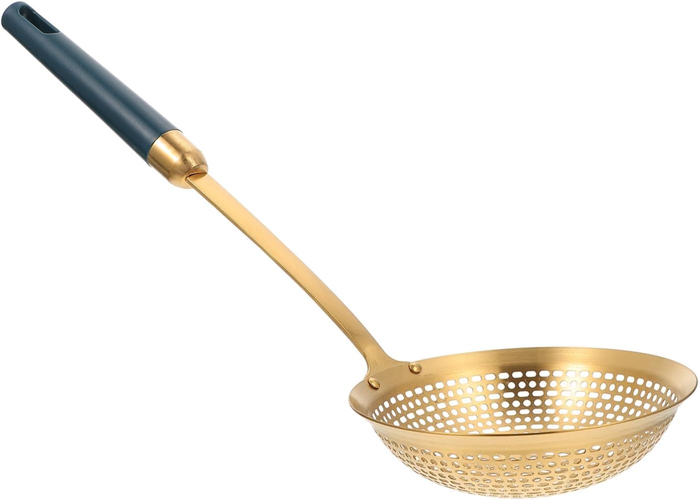 Hemoton Stainless Steel Frying Skimmer Spoon