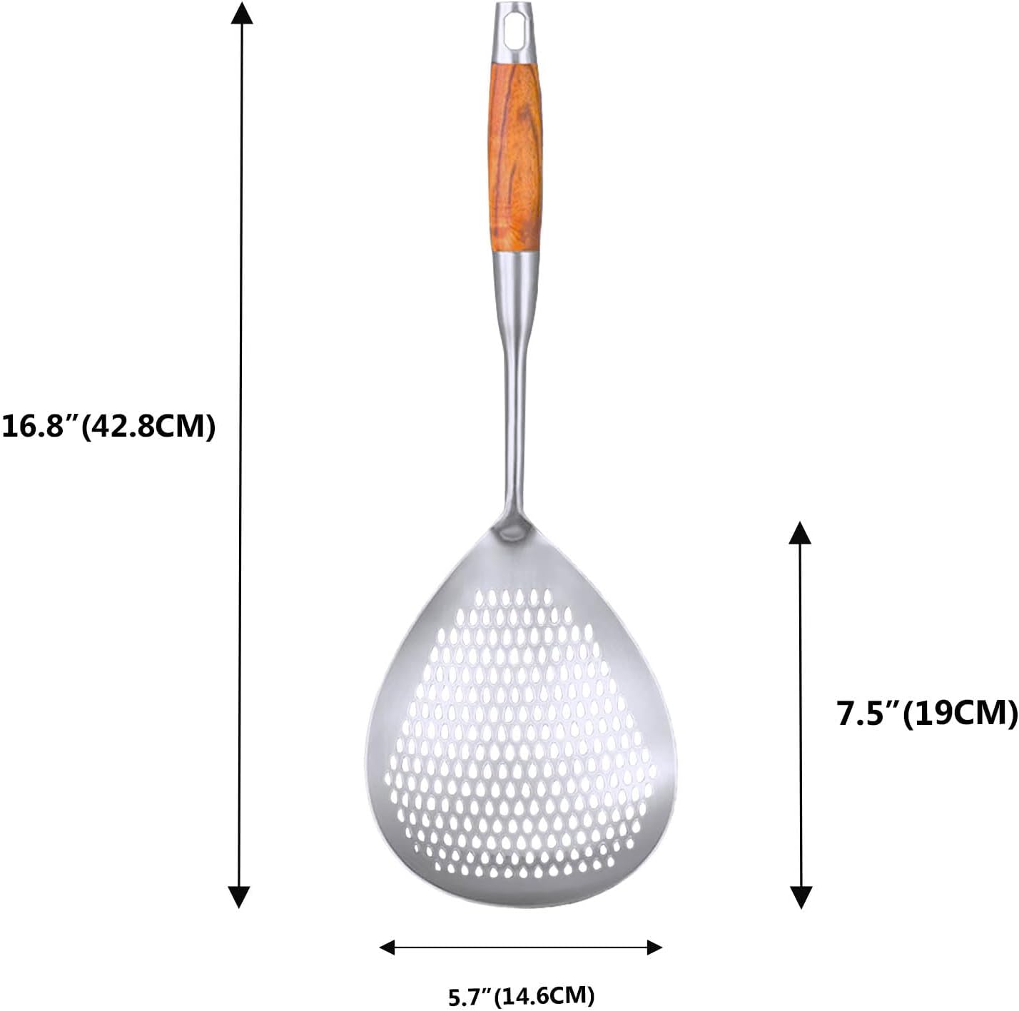 KAYCROWN Skimmer Slotted Spoon 57inch 188 Stainless Steel Ergonomic Cooking Tool