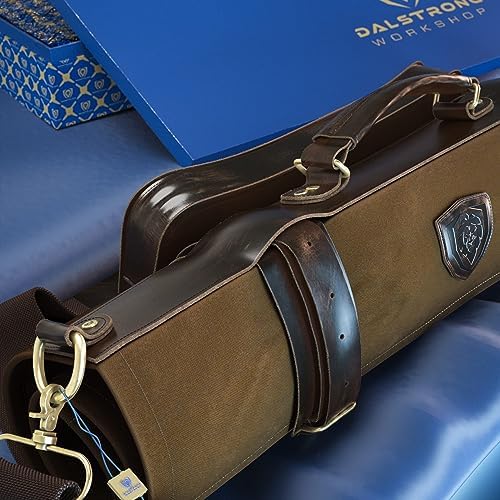 Dalstrong Nomad Knife Roll - Waxed Canvas Leather - 12oz - Made for Travel