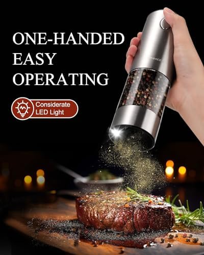 Electric Salt and Pepper Grinder Set