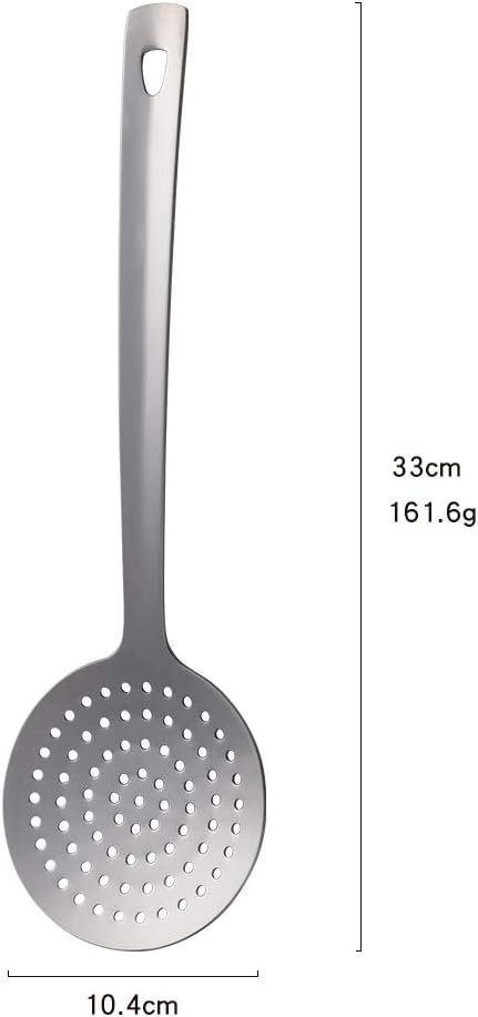 6 Pcs Silver Skimmer Spoon Stainless Steel Titanium Plated Set for Kitchen